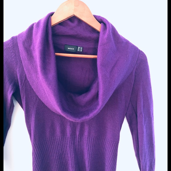 Mexx Cowl-Neck Wool Blend Sweater Purple Size XS - Picture 2 of 2